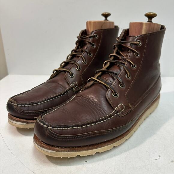 VERY GOOD Rancourt & Co. Harrison Boot Heritage Leather Brown Made in USA 12 D - Picture 1 of 11